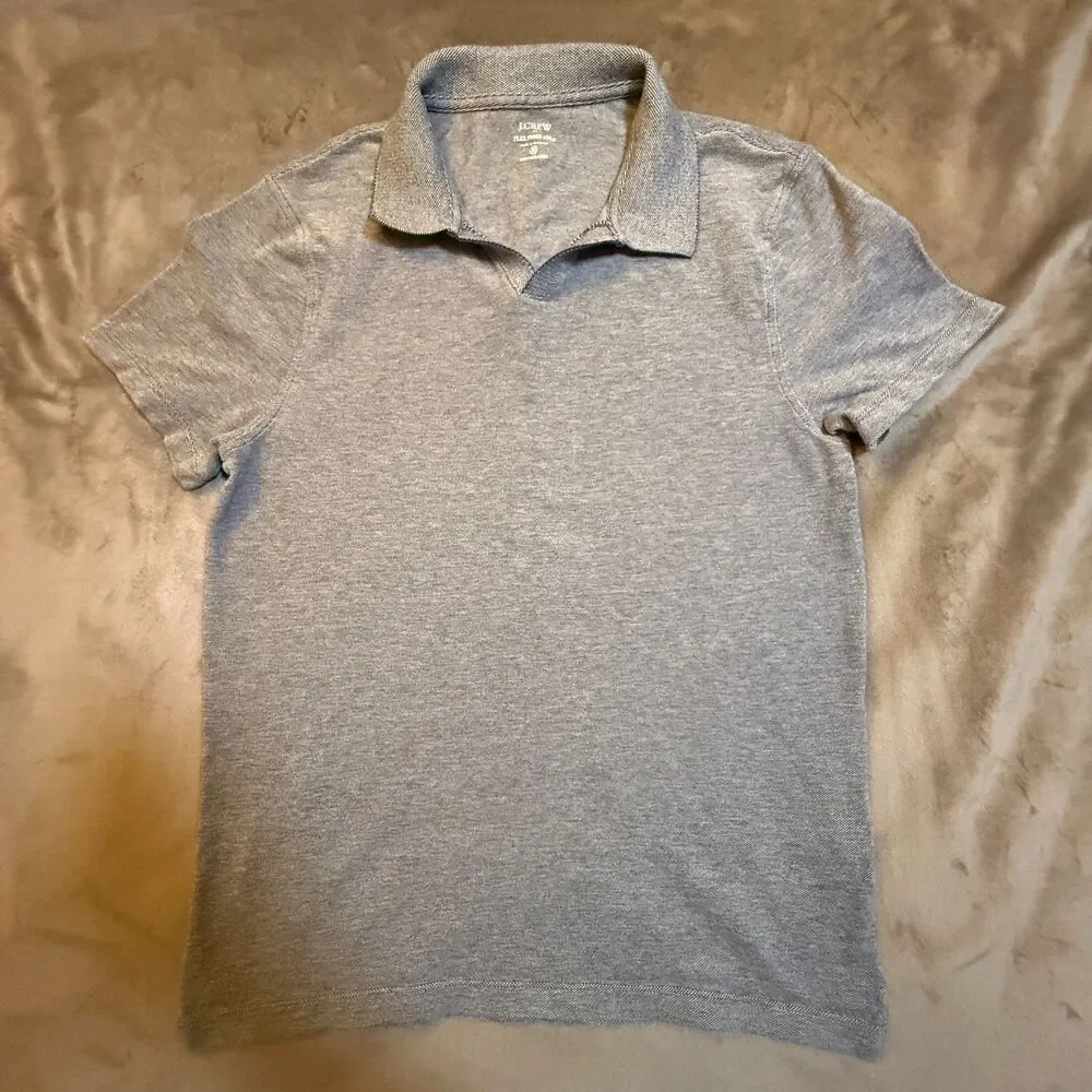 J.Crew grey Flex Pique Polo - Size M - 0382